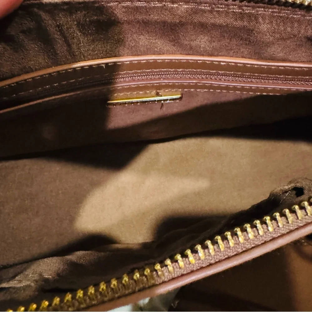Steve Madden Brown Bthorne Nutshell with Teddy Bear Charms Crossbody Satchel Bag